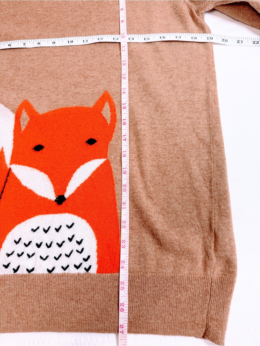Boden Fox Wool Cashmere Blend Sweater Womens US 6 UK 10 Animal Knit - Picture 7 of 9